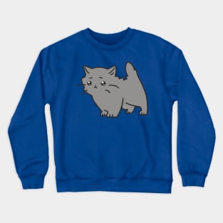 Sad Blue Persian Kitten Crewneck Sweatshirt